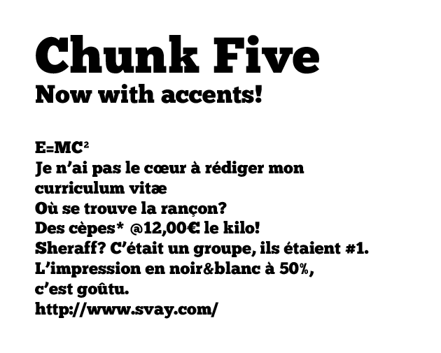 Chunk Five with accents