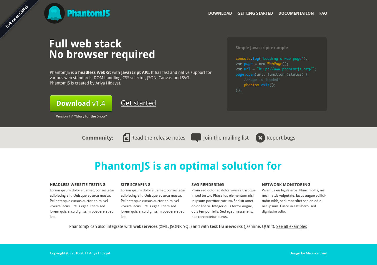 PhantomJS website